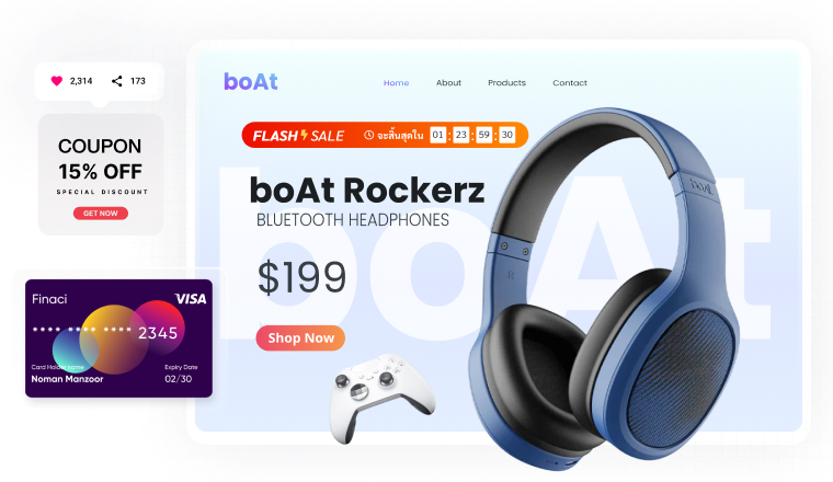 จุดเด่นสำคัญของฟีเจอร์ระบบร้านค้าออนไลน์สำหรับการทำเว็บไซต์ขายสินค้า รองรับการชำระเงิน การจัดส่งและการทำโปรโมชั่น บนระบบทำเว็บไซต์สำเร็จรูป MakeWebEasy Version4